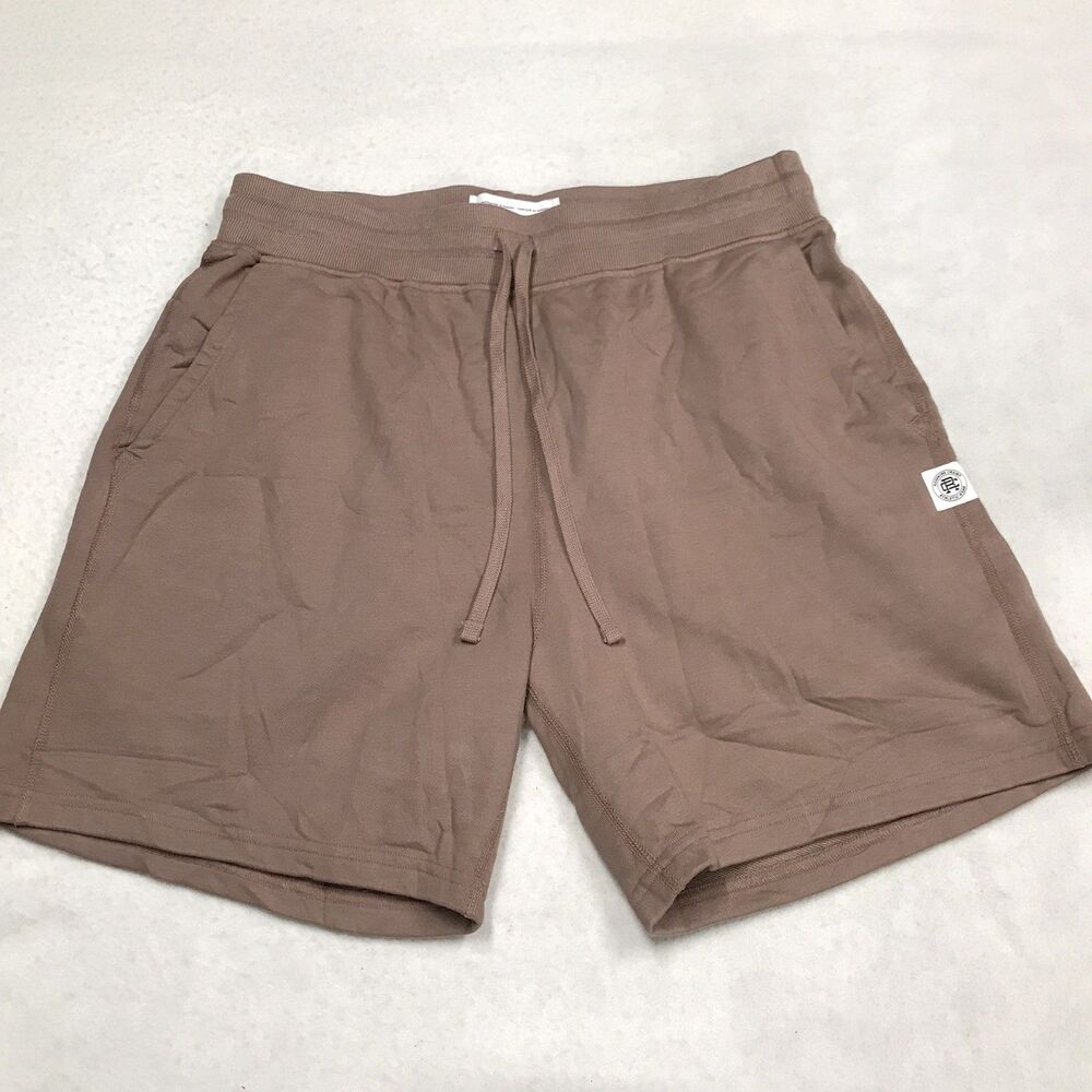REIGNING CHAMP Terry Shorts Men M 30W Midnight Rose Workout Drawstring Stretch